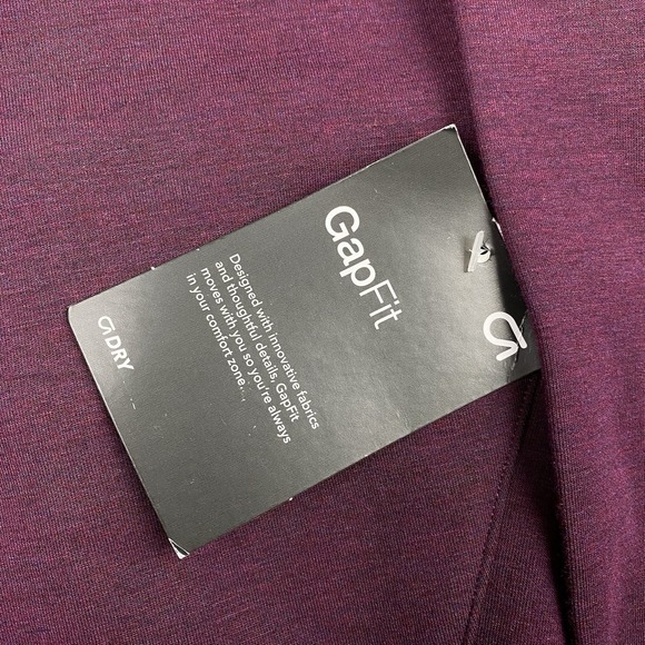 NWT Gap GapFit Sweatshirt Womens XS Burgundy Double Knit Crop Hoodie Activewear - Picture 5 of 15